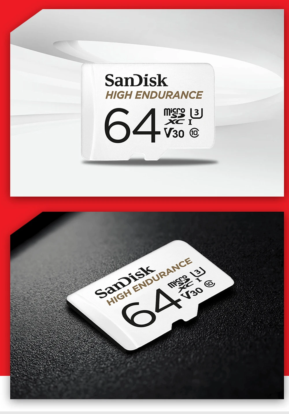 SanDisk высокая выносливость видеонаблюдения MicroSD карта 32 GB 64 GB Class10 20 МБ/с. TF карты идеально подходит для видеорегистраторы и домашнего видео