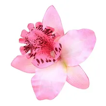Nueva Novia de La Boda Flor de La Orquídea Del Pelo Clip Barrette Mujeres Niñas Accesorios 1 unids Rosa