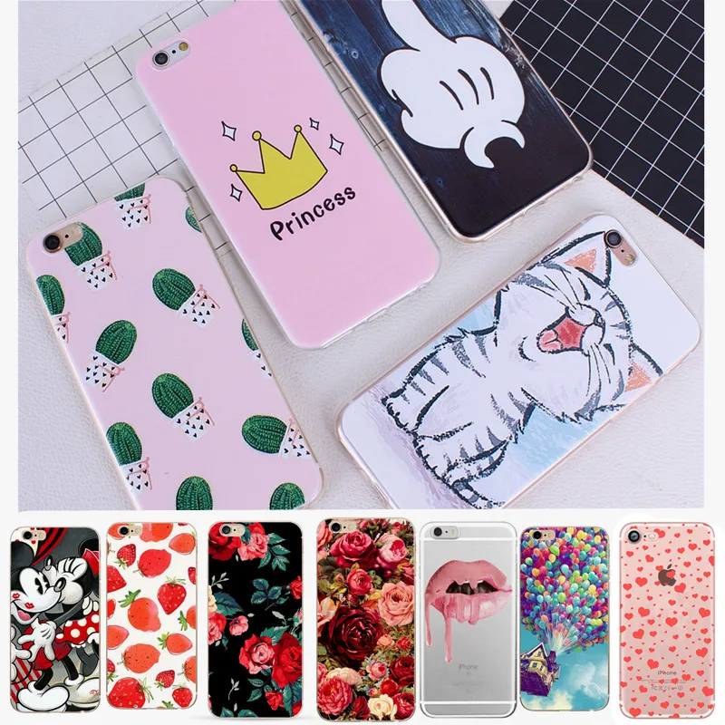Cactus Funda For iphone accessories Case 6 Silicone Luxury Iphone 5 5S SE 6S 7 8 Plus X XS Capa Coque |