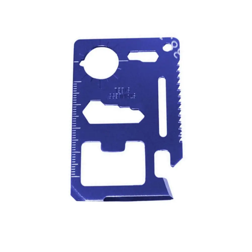 Многофункциональная Кредитная карта спасательный EDC инструмент из нержавеющей стали для выживания на открытом воздухе Многофункциональный гаджет для кемпинга набор инструментов для открывания - Цвет: Синий