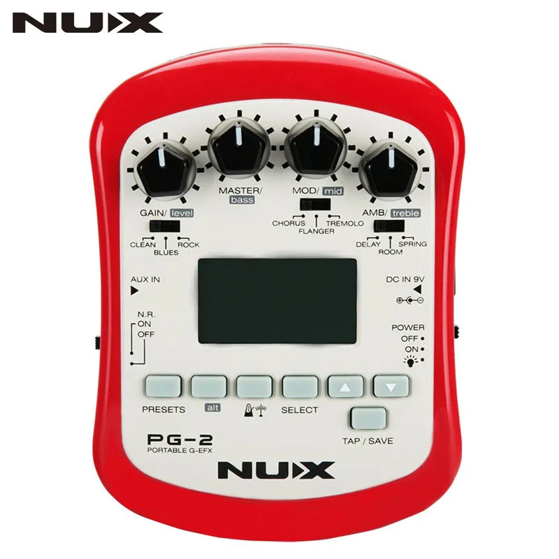 

NUX PG-2 Multiple Electric Guitar Effect Pedal Portable Guitar Pedal Professor 3 Pre-amp 6 Modulation Effects Synthesizer