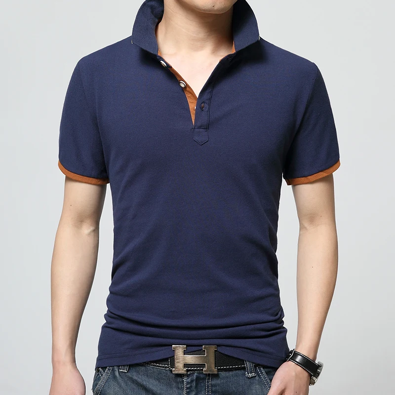 

Legible 2019 New Men Polo Shirt Men Casual solid male polo shirt Short Sleeve breathable polo shirt