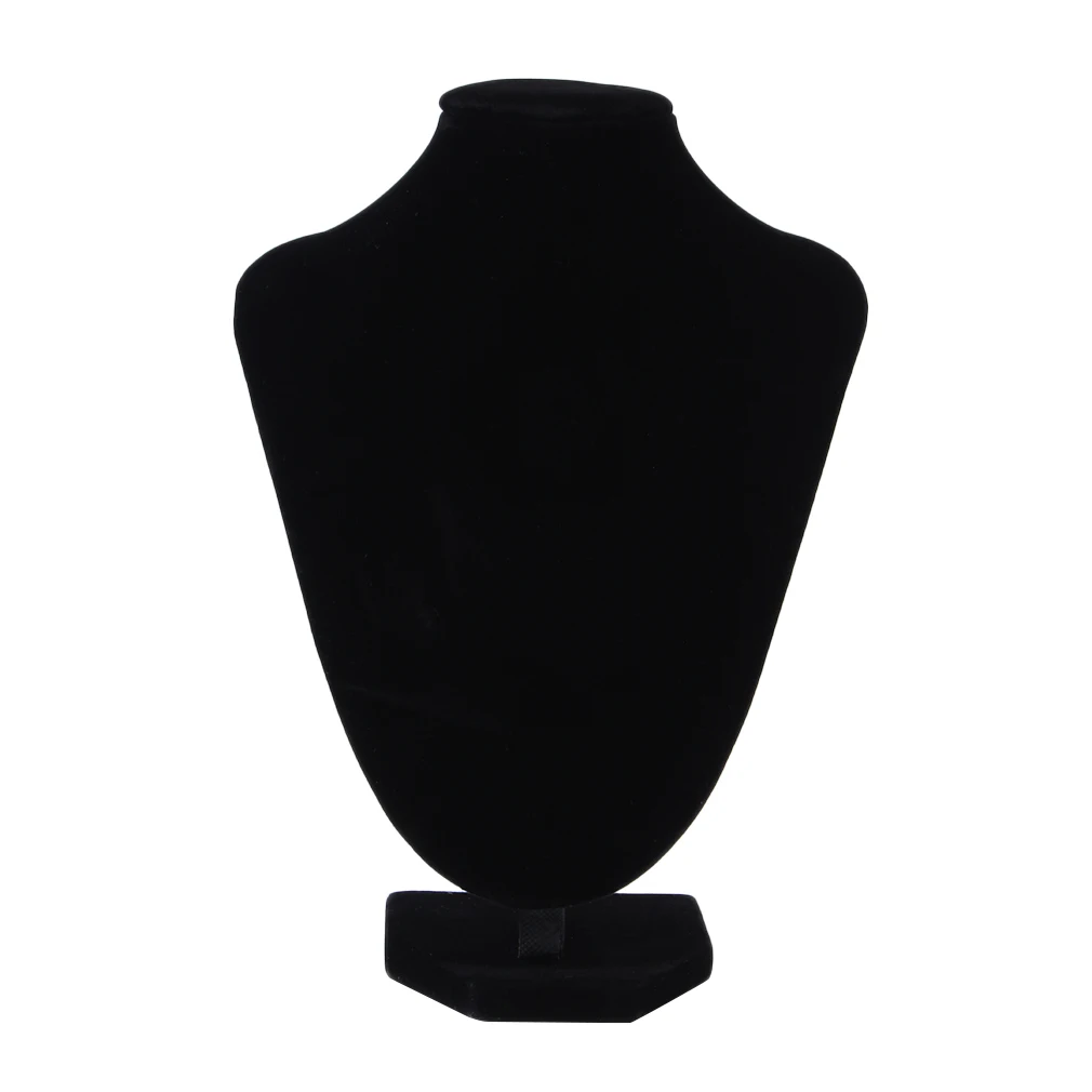 Small Size Necklace Stand Display Rack Black Velvet Jewelry Showing Holder Mannequin Choker Jewelry Organizer Showcase