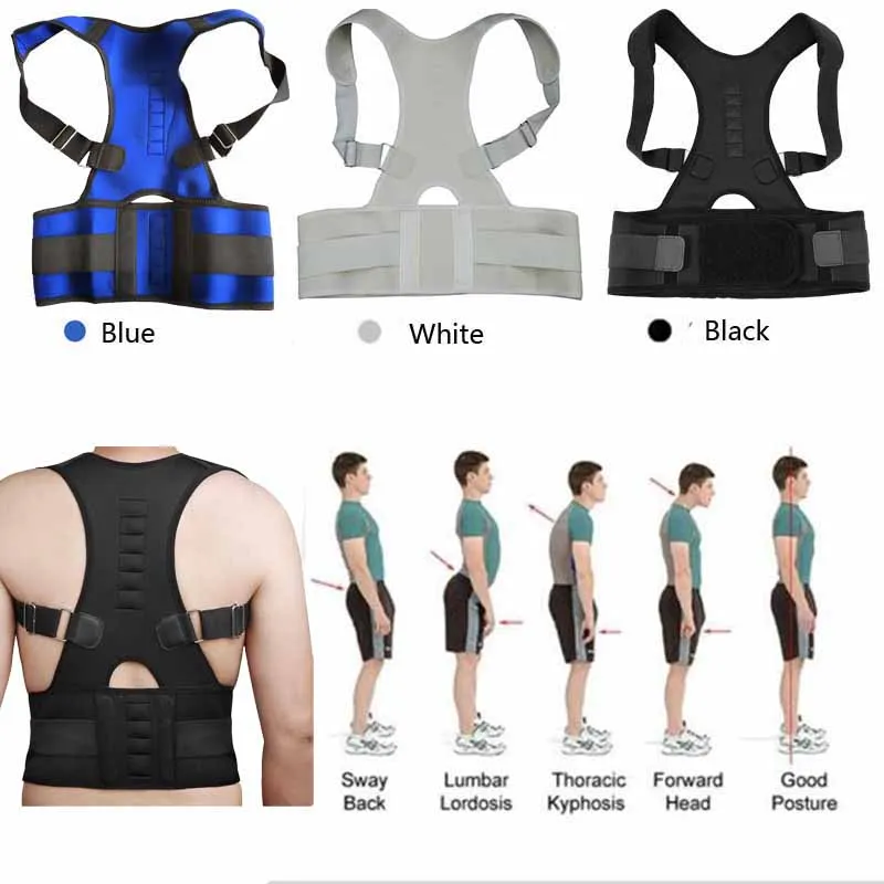 

Magnetic Therapy Back Support Posture Correction Adult Back Corset Shoulder Lumbar Posture Corrector Bandage Spine Support Belt