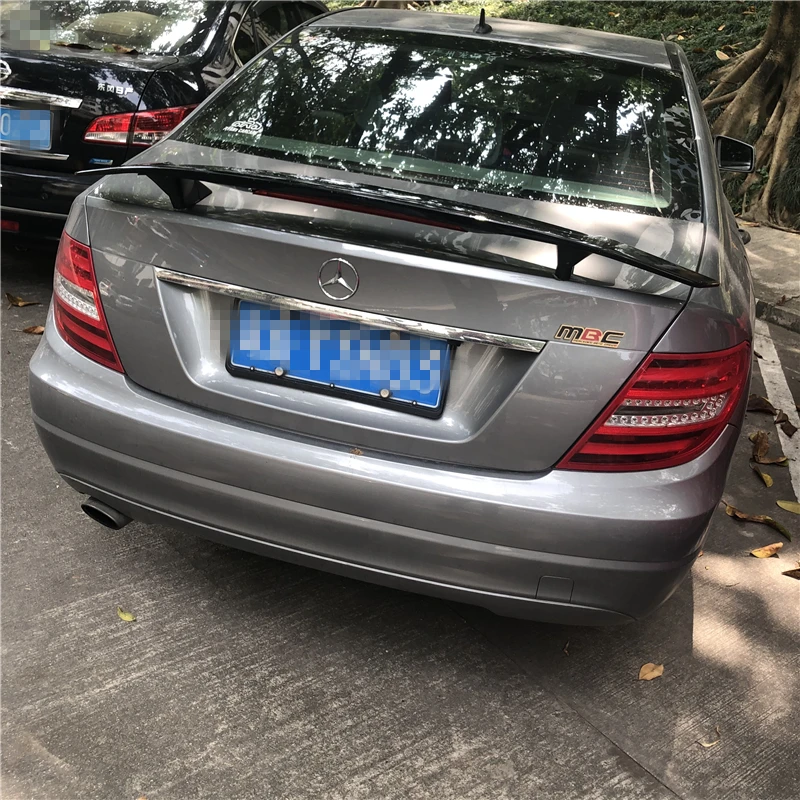 Для Benz W204 спойлер- Мерседес-Бенц W204 C180 C200 C260 C TF надрезаемая подкладка, abs Материал заднего крыла первоклассника Цвет задний спойлер