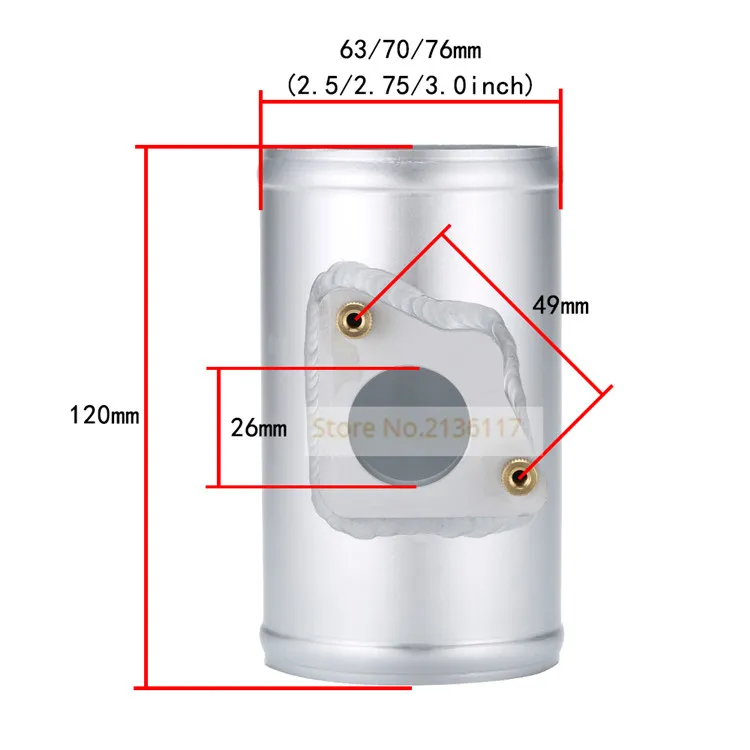 R-EP поток воздуха Сенсор адаптер подходит для Honda ACCORD Toyota Mazda Subaru MAF производительность воздухозаборника метр крепление трубки 63 70 76 мм
