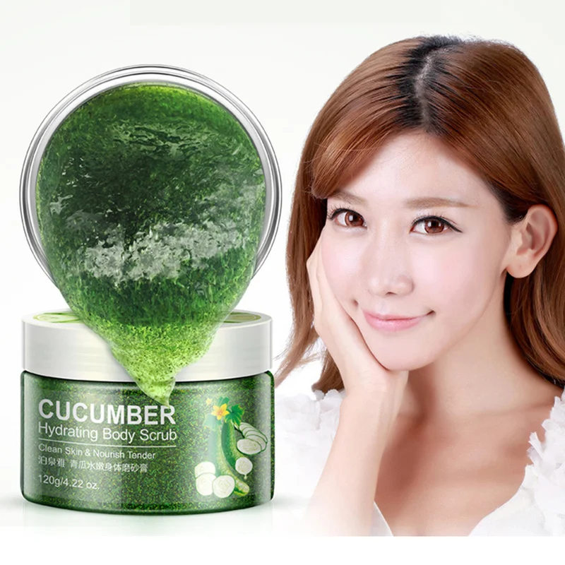 

Cucumber Body Exfoliating Scrub Gel Deep Cleansing Moisturizing Exxfoliating Smooth Body Whitening Skin Care Scrub Gel TSLM1