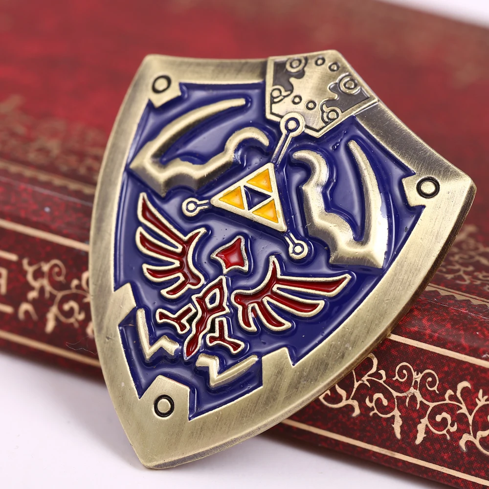 Игра Легенда о Зельде Hylian Shield Брошь может дропшиппинг металл высокое качество экологически чистые украшения хороший подарок YS10808