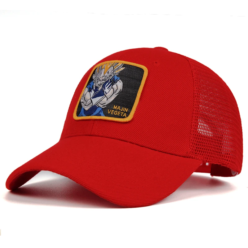 Majin VEGETA сетчатая Кепка Dragon Ball Z Snapback хлопковая бейсбольная кепка для мужчин и женщин хип-хоп кепка для дальнобойщика, летняя кепка, Прямая поставка