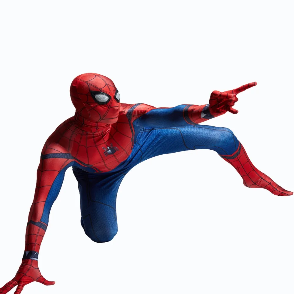 Костюм Человека-паука 3D Хэллоуин спандекс супергероя-паука полный костюм для косплея том Холланд Человек-паук