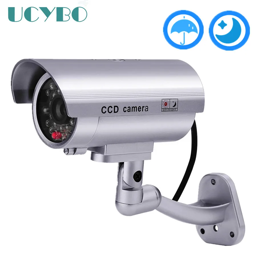  fake dummy camera security cctv video surveillance wifi flashing red led waterproof outdoor false d - 33025451950