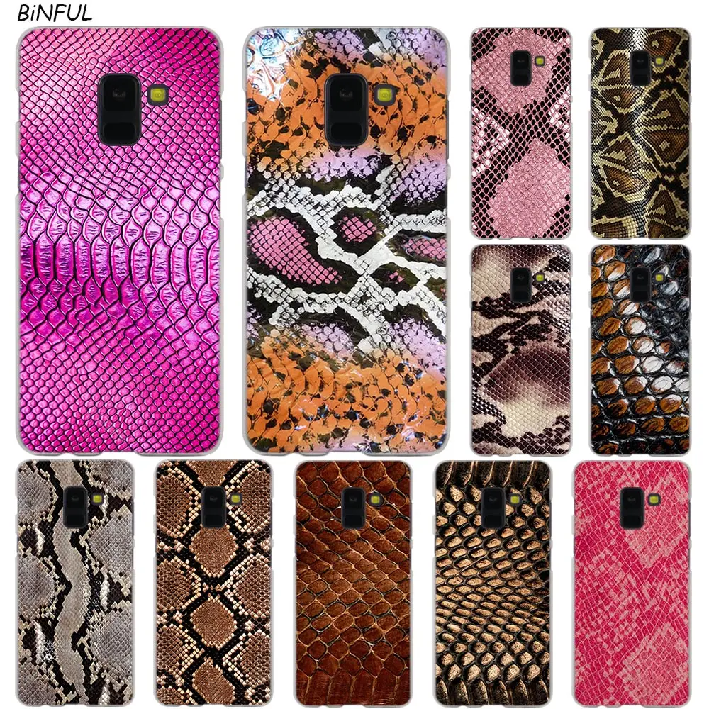 

Binful Colorful leather snake texture Cover Case for Samsung Galaxy A3 A5 A9 A7 A6 A8 Plus 2018 2017 2016 Star A6S Note 9 8 Hot