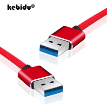 Kebidu 3 צבעים סופר מהירות זכר זכר USB ל usb 2.0 כבל USB כבל הארכת נתונים כבל סינכרון עבור מחשב מחשב 1m