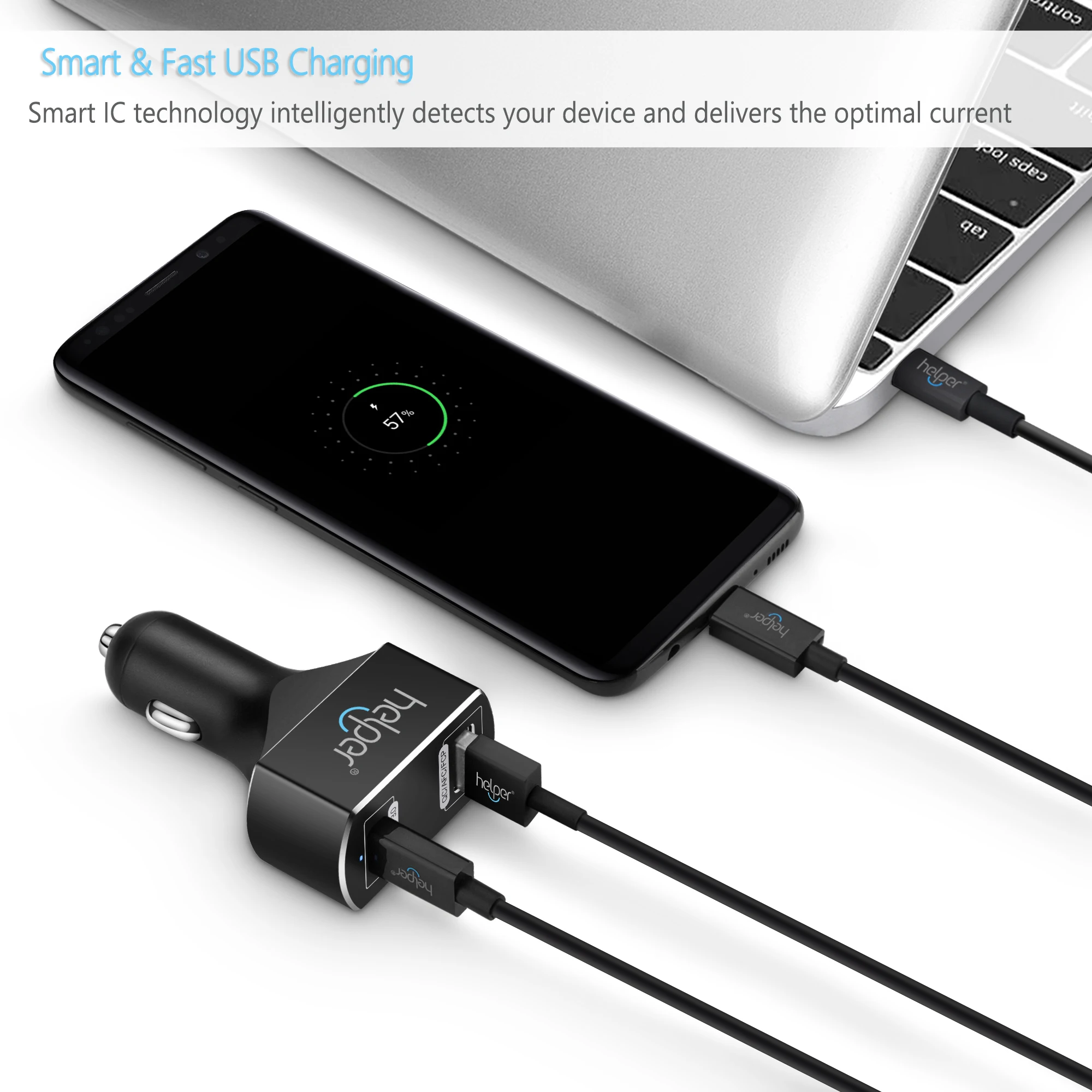 USB C PD Car Charger with Power Delivery Quick Charge 3.0 USB-C 63W QC3.0 USB Car Charger Adapter for Laptop Notebook USB C PD Car Charger with Power Delivery Quick Charge 3.0 USB-C 63W QC3.0 USB Car Charger Adapter for Laptop Notebook