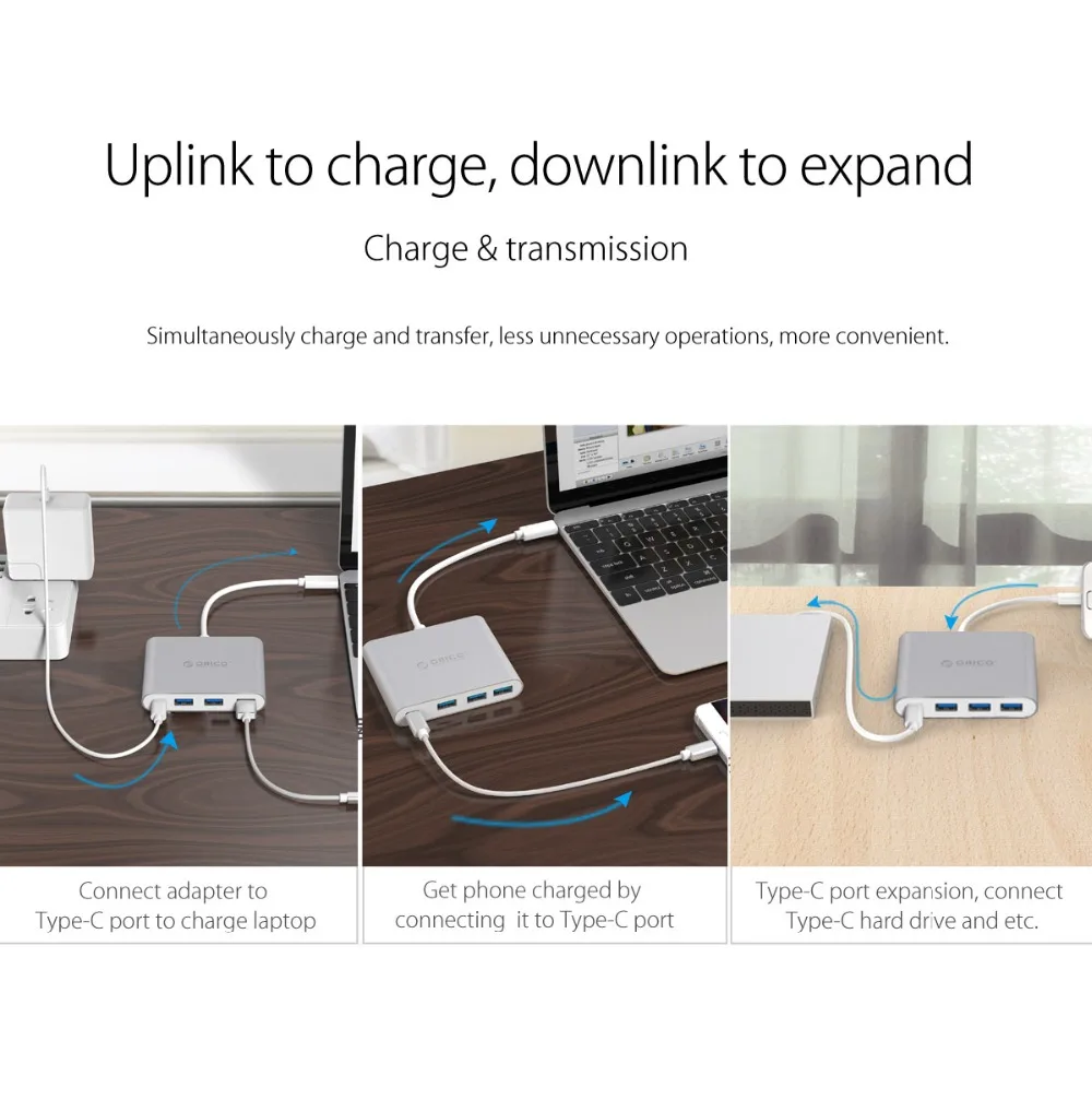 ORICO USB HUB Кабель-Переходник USB C на HDMI RJ45 VGA Тип-C PD адаптер для Mac/samsung Galaxy/huawei Тип C USB 3,0 концентратор