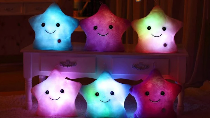 Luminous pillow Christmas Toys, Led Light Pink Pillow,Blue plush Pillow, Colorful Stars Pentagram,kids Toys, Birthday Gift Luminous pillow Christmas Toys, Led Light Pink Pillow,Blue plush Pillow, Colorful Stars Pentagram,kids Toys, Birthday Gift