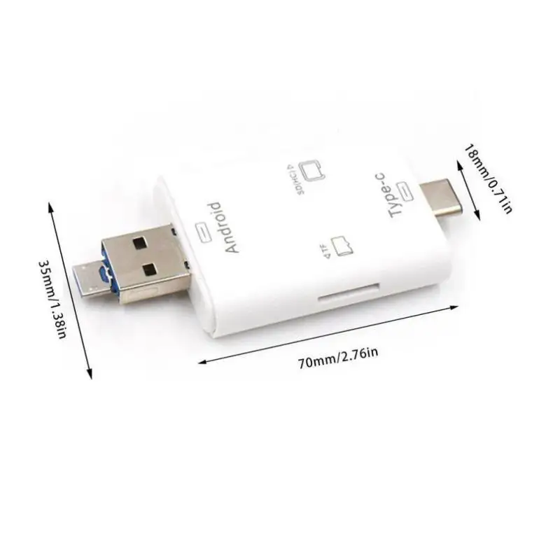 Usb type-C 3 в 1 многофункциональный адаптер для чтения карт памяти USB Поддержка TF/SD OTG кардридер для Macbook камера Android телефон