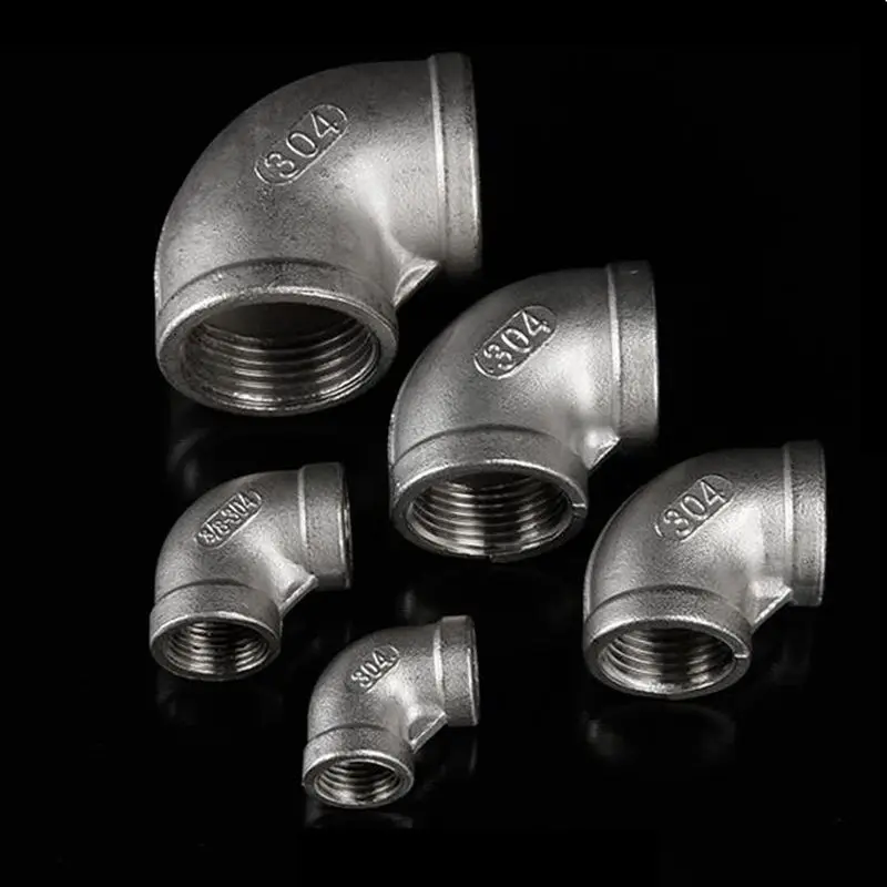 

L Type 304 Stainless Steel Pipe Fitting Elbow Connector 3/4" to 1" Female BSP Thread for Water Fuel Gas Tube