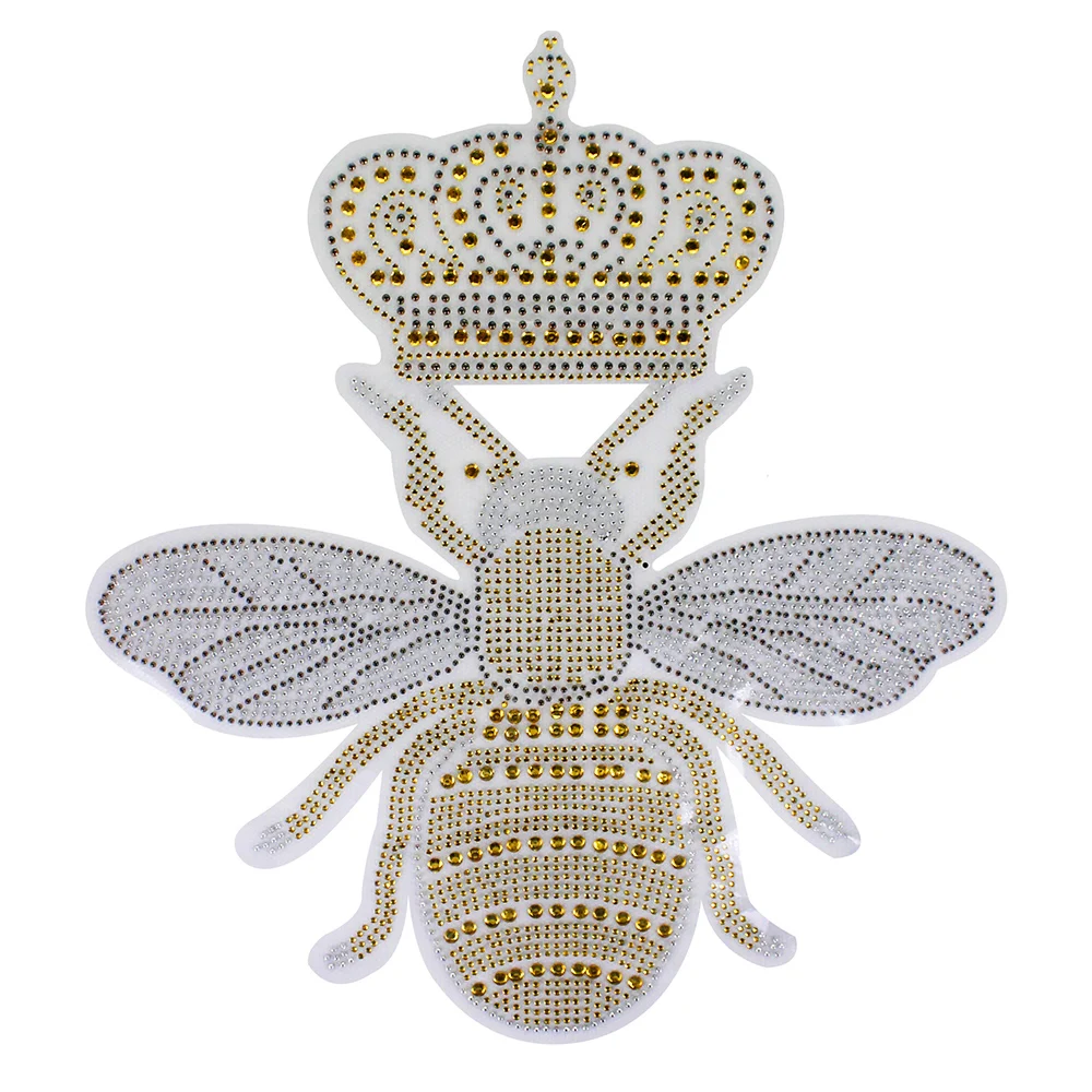 

Корона из бисера, нашивки пчела, термоклейкая, для стразы, аппликация для футболки, шитья, 5 шт.