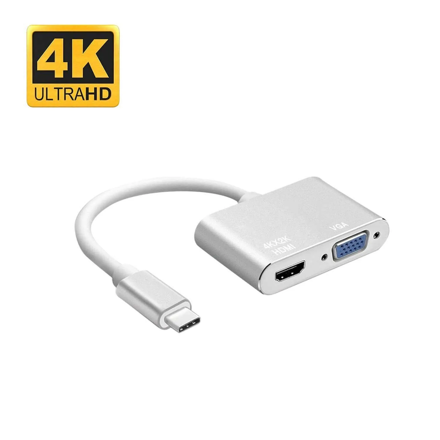 

2 in 1 USB3.1 Typc-C to HDMI VGA Adapter USB-C Type C to HDMI +VGA Converter For iMac 2017 MacBook Pro 2017 New Chromebook Pixel