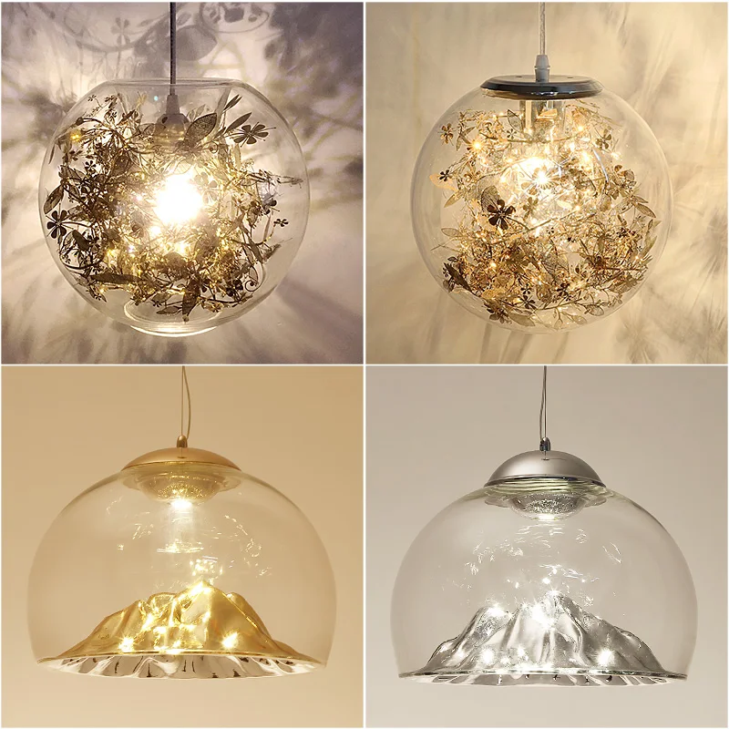 

LED Postmodern Nordic Iron Glass Bubbles Designer LED Pendant Lights For Dinning Room kitchen Restaurant Suspension Luminaire