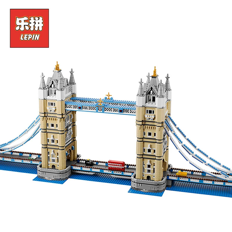 

DHL Lepin 17004 the Famous City London Tower Bridge Set Model Building Blocks Creative DIY Toys Compatible 10214 Children Gift