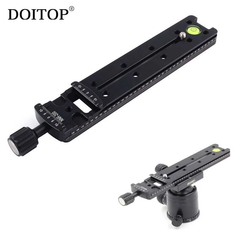 

DOITOP Quick Release Plate Tripod Long Clamping Plate 200mm Nodal Slide Rail Tripod Clamp Adapter Photography Accessories
