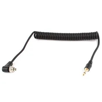 

3.5mm to Male PC Flash Sync Cable Screw Lock for Trigger Studio Light