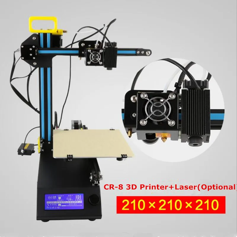 

Creality 3 D Printer Color Mini Laser Engraving Machine CR-8 3D Printer DIY Kit Full Metal Easy Assemble With Free Filament