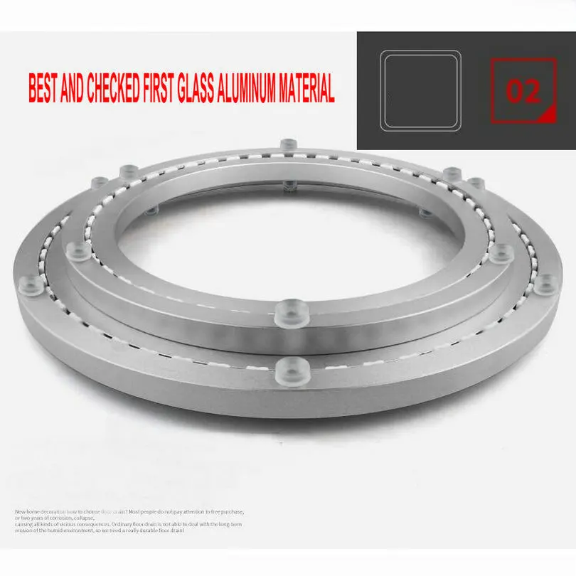 SS M8INCH/20 см немой вентилятор Алюминиевый сплав вращающийся поднос для приправ из противоскользящие мягкие резиновые наконечники ремень внутри