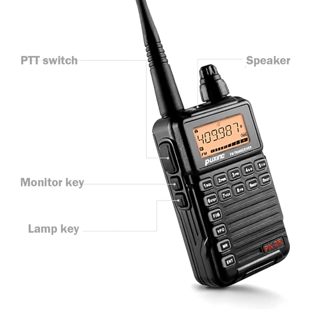  PuXing PX-2R Portable Radio Walkie Talkie 2W 128CH UHF 400-470MHz Two Way Radio Handheld Transceiver Portable Walkie Talkie (3)