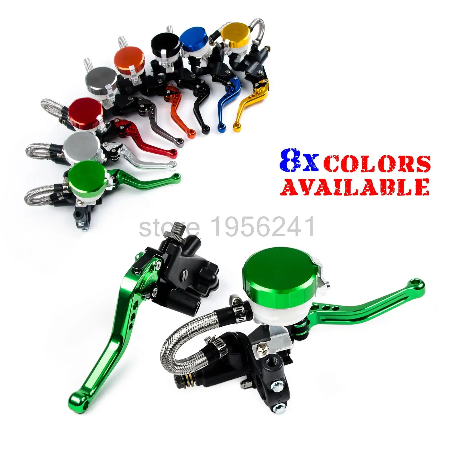 

Universal 7/8" Lever Brake Clutch Master Cylinder Set Kit For Kawasaki KX65 85 125 250/F 450F KLX125 250 250 KDX250