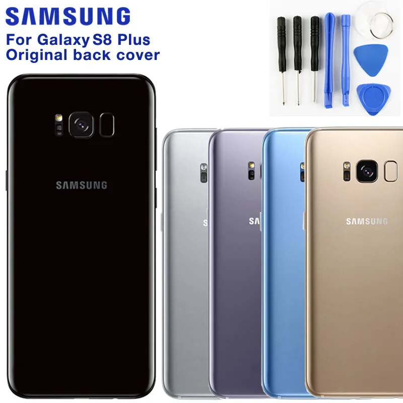 

Original SAMSUNG Back Cover Cases For Samsung GALAXY S8 Plus G9550 S8+ SM-G9 SM-G955 Phone Battery Glass Backshell