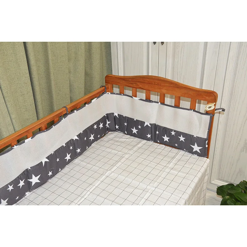 crib bumper for solid end cribs
