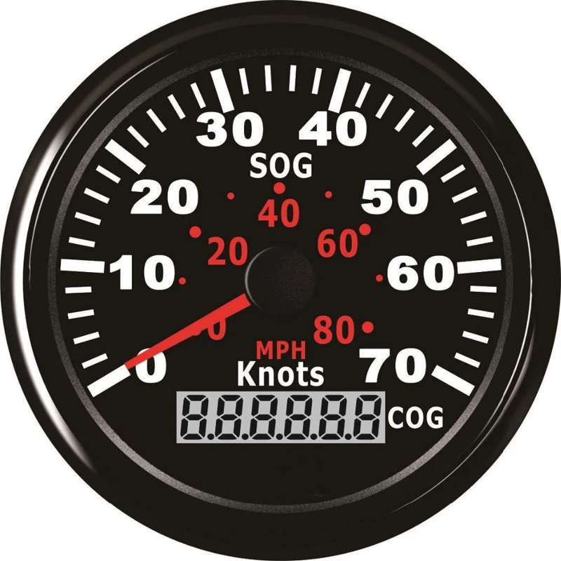 

85mm GPS Speedometer Stainless Waterproof Gauge 70Knots 80MPH Speed for Car Motorcycle Boat 12V 24V with Backlight speed sensor