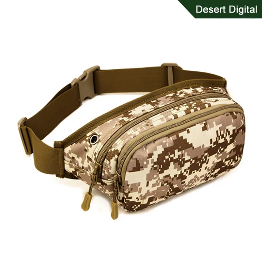 Водонепроницаемая нейлоновая поясная сумка унисекс, тактическая поясная сумка для мужчин и женщин, военная хип-посылка для iphone, кошелек, поясная сумка - Цвет: Desert Digital