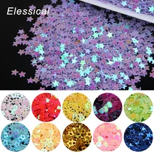 Безessical 10 г/пакет голографические звезды сердце дизайн ногтей блестки чешуйки мишура дизайн ногтей украшения Блестки для маникюра