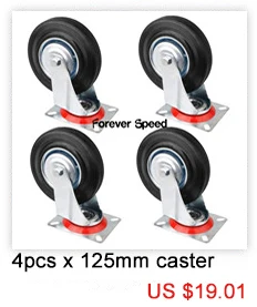4pcs 75mm Heavy Duty 200kg Swivel Castor Wheels Trolley Furniture Chair Caster Rubber Brake Trolley Wheel ruedas para mueble