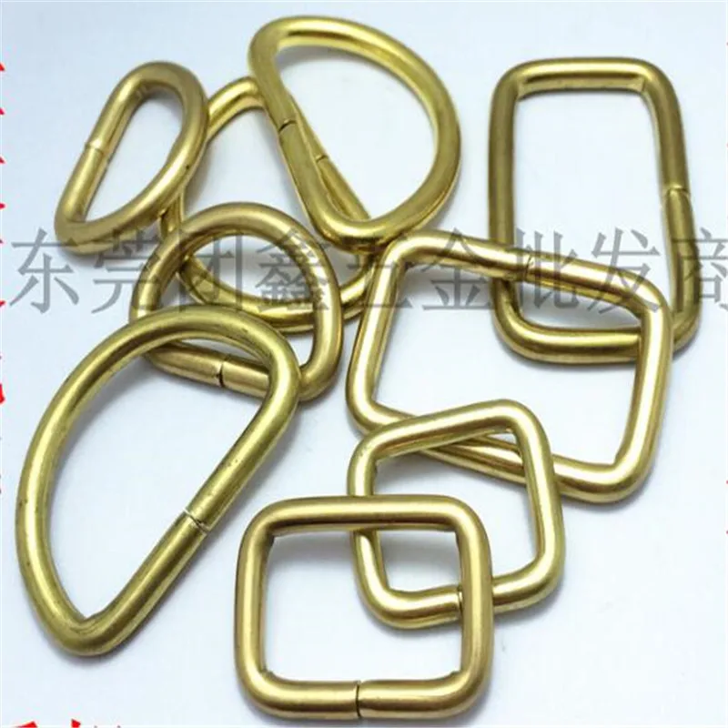 

100% Brass open Dee Rings Slider D Buckle Clip D-Rings buckles bag backpack strap hardware accessories AF13