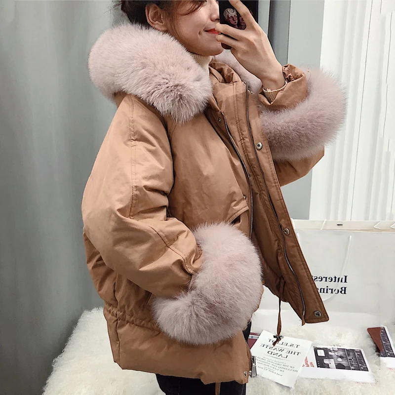 winter womens duck down jackets oversize doudoune femme hiver short ...