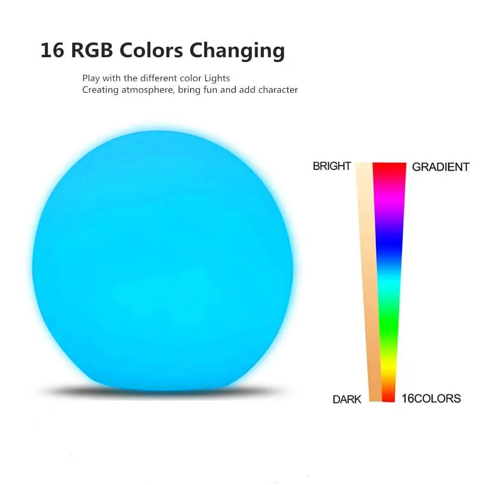 

Home LED Ball Night Lights Rechargeable Portable Bedside Night Lamp Mood Light Table Lamp Colors Changing Perfect for Bedroom