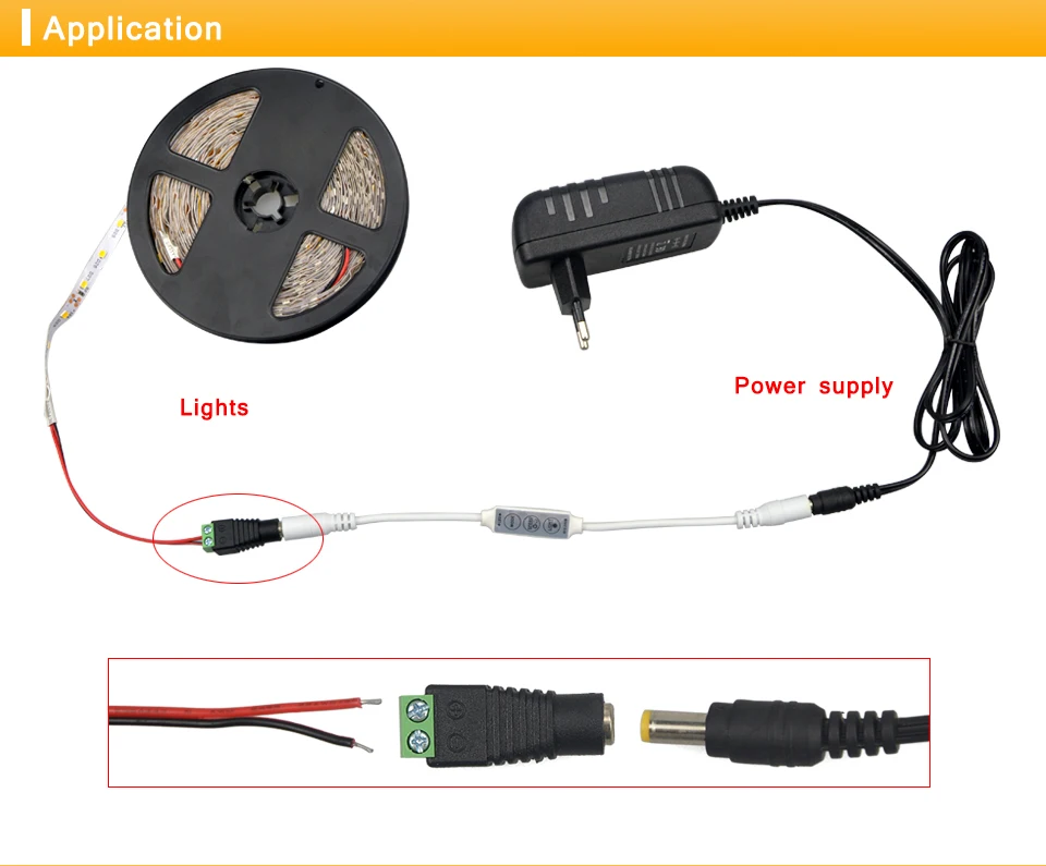 DC 12V LED Driver Lighting Transformers 1A 2A 3A Power supply adapter Female Connector for 2835 5050 5630 LED Strip Light