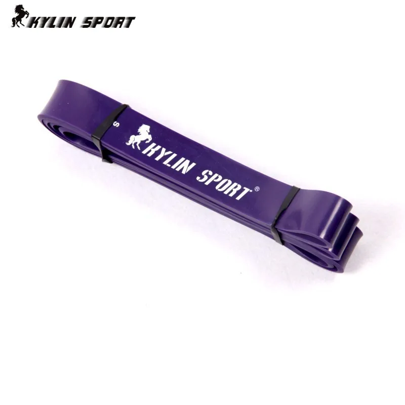 Натуральный латекс 4" силовые Эспандеры петля фитнес сила лифтинг подтягивание укрепление мышц 50-75Lbs фиолетовый