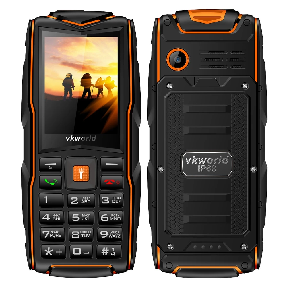 Vkworld New Stone V3 Quad Band Unlock Phone Russian Keypad 2 4 inch IP68 Waterproof Power