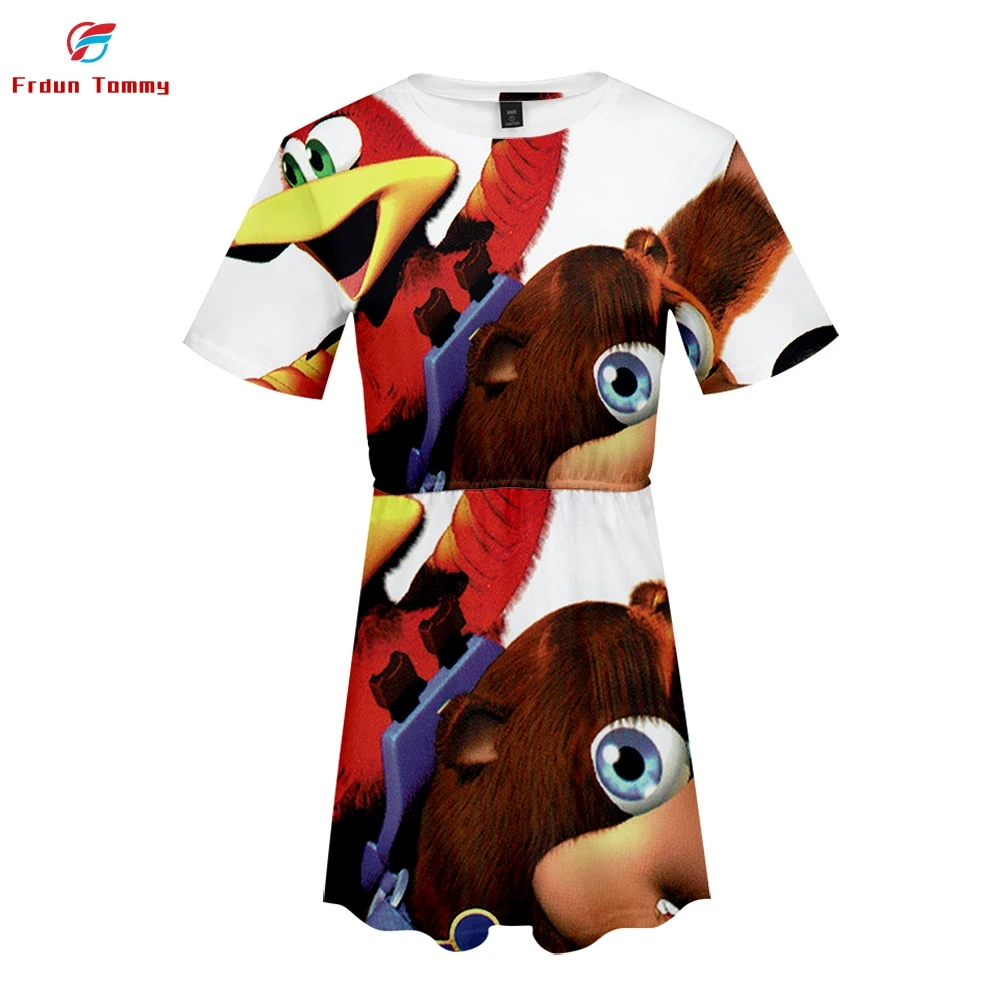 Женское платье с 3D принтом Banjo Kazooie Крутое и Удобное повседневное сексуальное хит