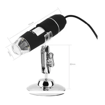 

5MP 500X HD Digital Microscope 8LED Adjustable Focus USB Electronic Digital Biological Microscope Magnifier P4 Skin Tester