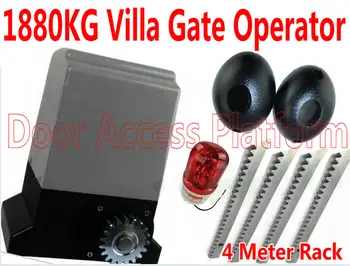 

1880KG Sliding Door Operator Automatic Sliding Gate Opener Pure Copper Core Motor Home/Villa Gate access control +4M gear rack