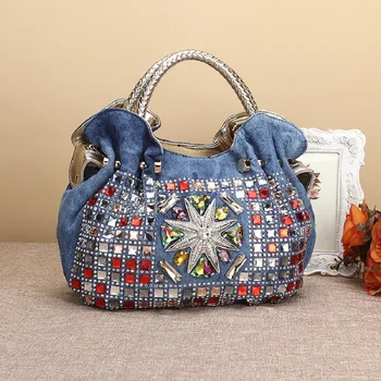 

Vintage Fashion Denim Women Bag Jeans Design Shoulder Tote Bags Girls Handbags Crossbody Bag Women Messenger Bags