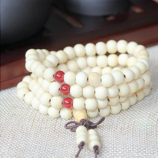 108 Beads Sandalwood Buddhist Buddha Meditation Wooden Beaded Mala Bracelet For Women Men Prayer Rosary Hanging Decoration