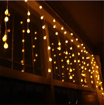 

Beautiful 3.5M 96pcs Balls Led String Light Fairy LED Curtain String light icicle Lamp For Wedding Christmas Window Decoration